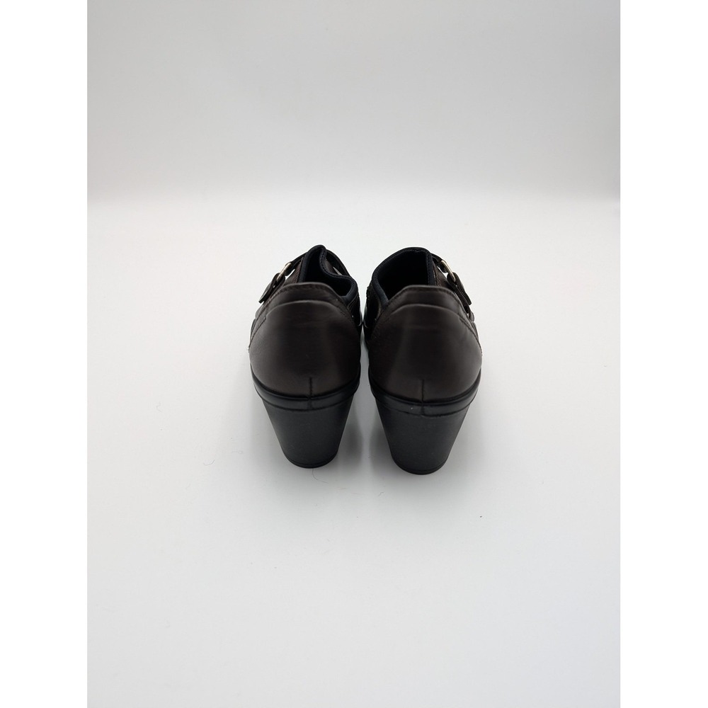 Romika Mary Jane Shoes Womens‎ Size 7.5 Brown Leather Buckle Comfort Heels - Picture 4 of 7